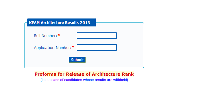 KEAM 2013 Architecture (B.Arch) Rank List Published on 19th June