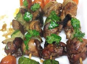 Steamed chicken kebab