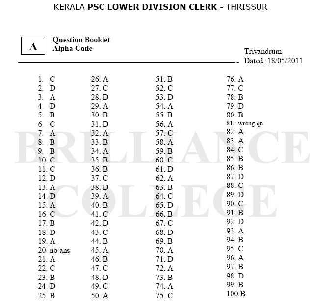 answer key