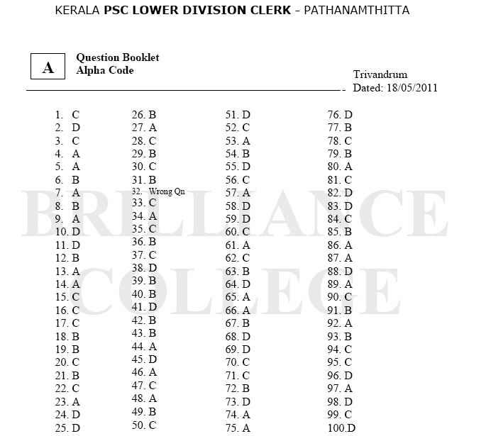 Answer key p