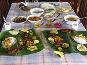 Food served on the houseboats