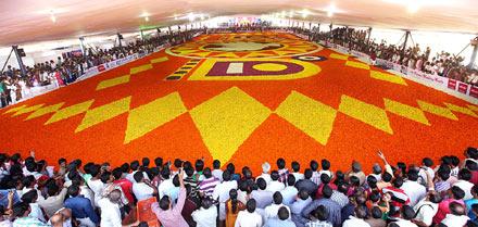 Largest pookalam in the world